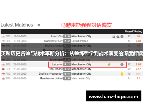 英超历史名帅与战术革新分析:从教练哲学到战术演变的深度解读 英超历史名帅与战术革新分析:从教练哲学到战术演变的深度解读